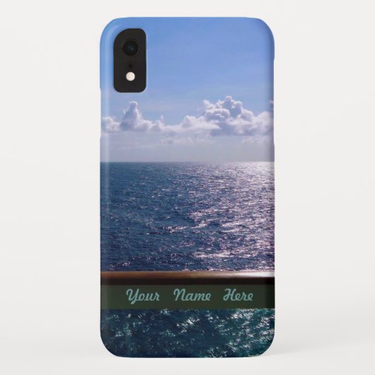 Ozean-Blau personalisiert Case-Mate iPhone Hülle (Rückseite)