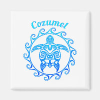 Ozean-Blau-Stammes- Schildkröte Cozumel