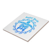 Ozean-Blau-Stammes- Schildkröte Heilige Lucia Fliese (Seite)