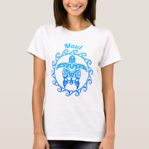Ozean-Blau-Stammes- Schildkröte Maui T-Shirt