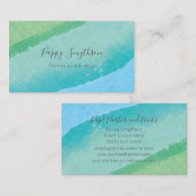 Ozean-Blau und grünes modernes Aquarell