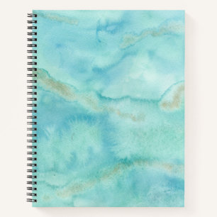 Ozean Blau Wasserfarbe Notizblock