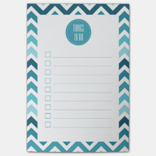 Ozean-Blau Zickzack Ombre Zickzack, zum der Liste Post-it Klebezettel