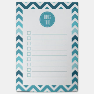 Ozean-Blau Zickzack Ombre Zickzack, zum der Liste Post-it Klebezettel