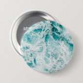 Ozean Blaue Wellen Button (Vorne & Hinten)