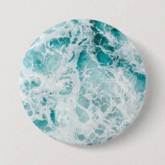 Ozean Blaue Wellen Button