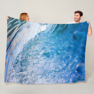 Ozean Blaue Wellen Fleece-Decke Fleecedecke