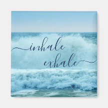 Ozean Blue Waves Crashing Inhale Exhale