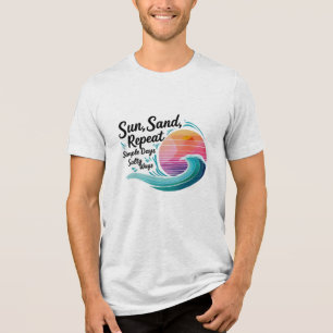 Ozean-Breeze-T-Shirt für Strandliebhaber Tri-Blend Shirt