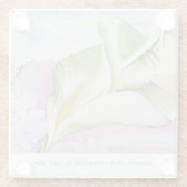 Ozean-Calla-Lily-Ferienhaus Glasuntersetzer (Rückseite)
