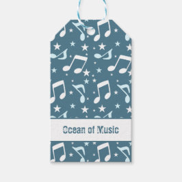 Ozean der gemusterten Musik Geschenkanhänger