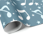 Ozean der gemusterten Musik Geschenkpapier (Rolleneckpunkt)