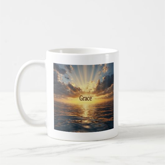 "Ozean der Gnade" Kaffeetasse (Links)