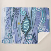 Ozean der Liebe Sherpa Blanket Sherpadecke (Vorderseite (Horizontal))