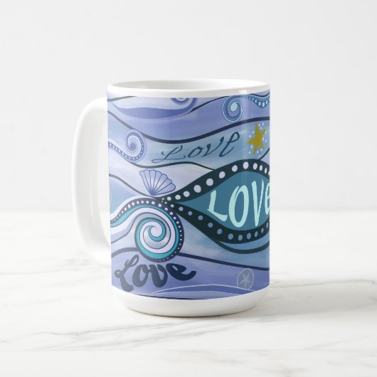 Ozean der Liebe Zeitgenössische Kunst Kaffeetasse (Vorderseite Links)