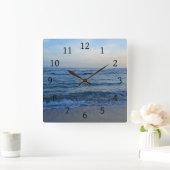 Ozean des Fotos 14 Quadratische Wanduhr (Zuhause)