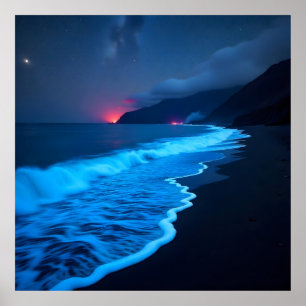 "Ozean des Lichts: Biolumineszente Träume" Poster