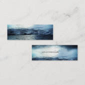 Ozean-dunkelblaues Wolken-Lesezeichen Mini Visitenkarte (Vorne/Hinten)