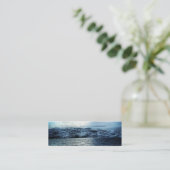 Ozean-dunkelblaues Wolken-Lesezeichen Mini Visitenkarte (Stehend Vorderseite)