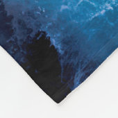 Ozean - Dunkle blaue Waves Fleecedecke (Ecke)