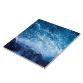 Ozean - Dunkle blaue Waves Fliese (Seite)