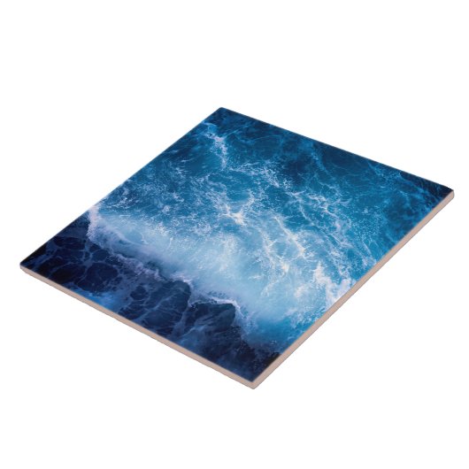 Ozean - Dunkle blaue Waves Fliese (Seite)