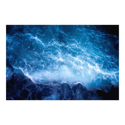 Ozean - Dunkle blaue Waves Fotodruck (Vorne)