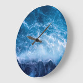 Ozean - Dunkle blaue Waves Große Wanduhr (Winkel)