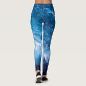 Ozean - Dunkle blaue Waves  Leggings (Rückseite)