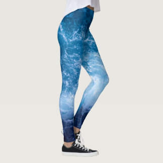 Ozean - Dunkle blaue Waves  Leggings