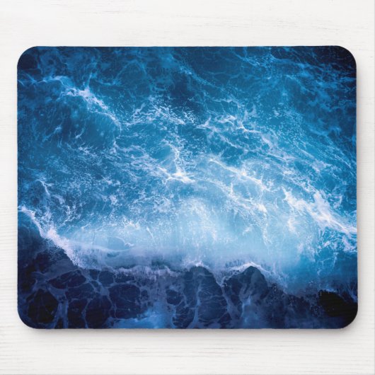 Ozean - Dunkle blaue Waves Mousepad (Vorne)