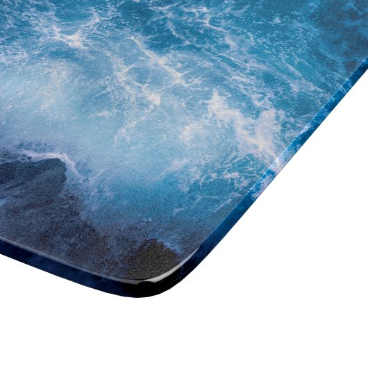 Ozean - Dunkle blaue Waves Schneidebrett (Ecke)