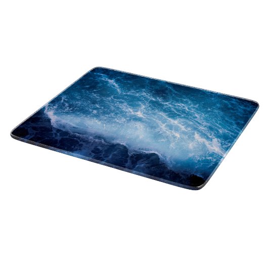 Ozean - Dunkle blaue Waves Schneidebrett (Ecke)