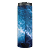 Ozean - Dunkle blaue Waves Thermosbecher (Rückseite)