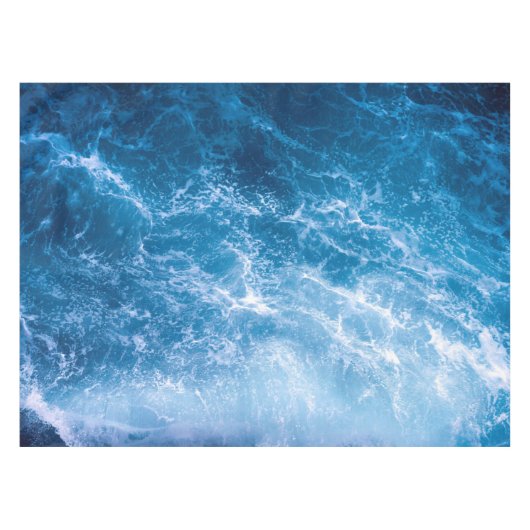 Ozean - Dunkle blaue Waves Tischdecke (Vorderseite (Horizontal))