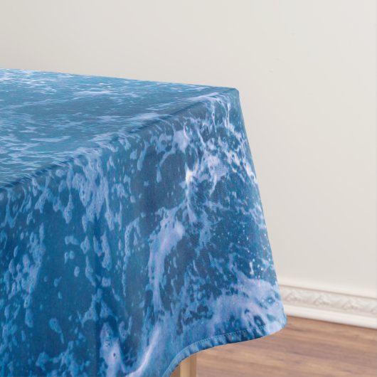 Ozean - Dunkle blaue Waves Tischdecke (Beispiel)