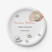 Ozean eine kleine Perle unter der Babydusche des M Pappteller (Vorderseite)