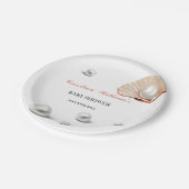 Ozean eine kleine Perle unter der Babydusche des M Pappteller (Schrägansicht)