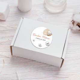 Ozean eine kleine Perle unter der Babydusche des M Runder Aufkleber