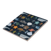 Ozean-Einwohner-Muster 1 Fliese (Seite)