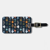 Ozean-Einwohner-Muster 1 Gepäckanhänger (Vorderseite horizontal)