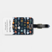 Ozean-Einwohner-Muster 1 Gepäckanhänger (Rückseite horizontal)