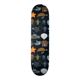 Ozean-Einwohner-Muster 1 Skateboard