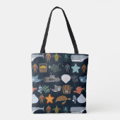 Ozean-Einwohner-Muster 1 Tasche (Rückseite)