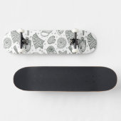 Ozean-Einwohner-Muster 3 Skateboard (Horizontal)