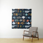Ozean-Einwohner-Muster Wandteppich (Beispiel (Horizontal))
