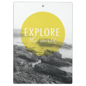 Ozean | erforschen das Weltzitat Klemmbrett (Rückseite)