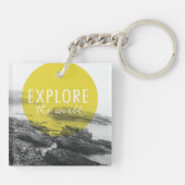 Ozean | erforschen das Weltzitat Schlüsselanhänger (Rückseite)