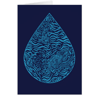Ozean-Familien-Tropfen-Geschenk-Karte