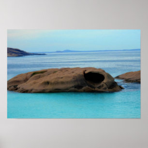 Ozean-Fels-Landschaft Poster